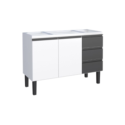 Gabinete Pia Cozinha em Aço Netuno 117cm Cozimax Preto