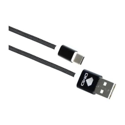 Cabo Usb Usb C 2 Amperes Malha Nylon Reforçado DMD Preto