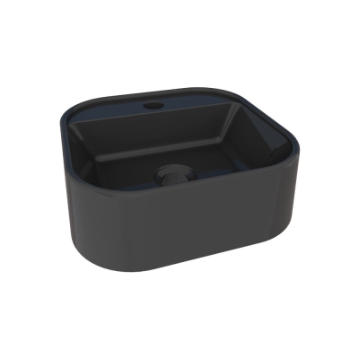 Cuba de Apoio Quadrada Duna 32,7x31,2cm Preto Cozimax