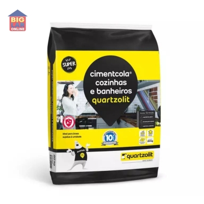 Argamassa para Super Cozinhas e Banheiros Cimentcola Quartzolit 20 kg