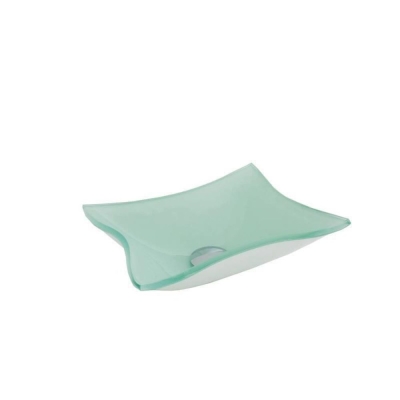 Cuba de Vidro 34x34 Branco Banheiro Lavabo Vmex