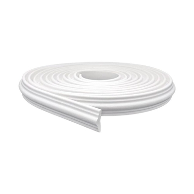 Rodameio de EVA Autocolante 38mm Branco 2,5 Metros MeuRodapé