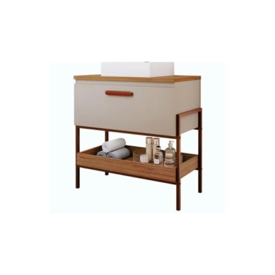 Gabinete Armário Portinari Cuba Cappuccino/Freijo Mdf 60cm Mgm Móveis