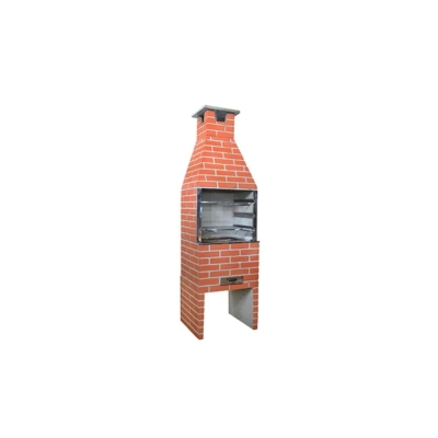Churrasqueira Tijolinho Pré-moldada 55 Vermelho Inox Pracon