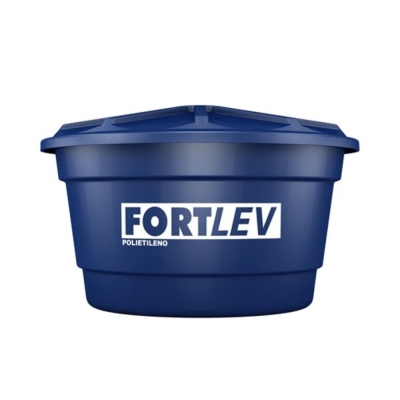 Caixa D'Água em Polietileno com Tampa 500L Azul Fortlev