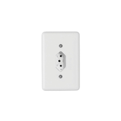 Tomada Fixa de Embutir Bipolar 2P + T 20A 250V REF.20140 - Ilumi