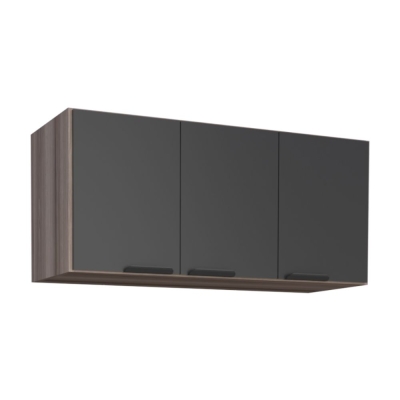 Armário Aéreo Lavandeira MDF Flamingo 97,6cm Preto Cozimax