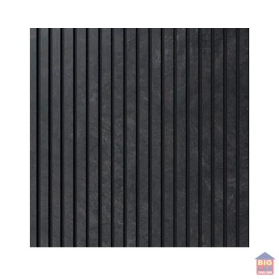 Painel Ripado Laminado 10 m de Comprimento Cor Black Linha Urban 