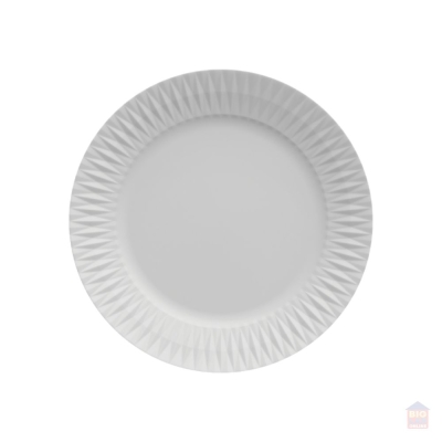 Prato Sobremesa Porcelana Diamante 20,5 cm Germer Branco