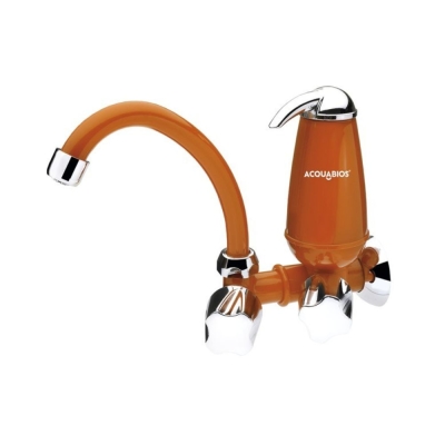 Torneira Movel Colors Filtro Bica Acquabios Laranja Cromada