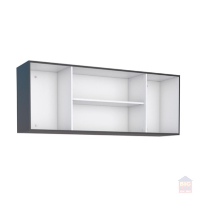 Armário Aéreo 4 Portas de Abrir 144 cm Preto Cisne Cozimax