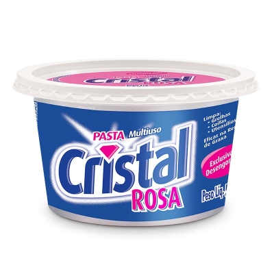 Pasta Multiuso Limpeza Pesada Rosa 500gr - CRISTAL