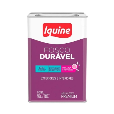 Tinta Base M 16,0L Fosco Durável Aveludado Branco Iquine