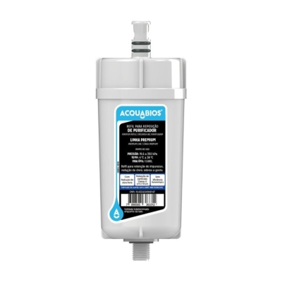 Refil Filtro Água Acqua Premium Blindado Purifica Acquabios
