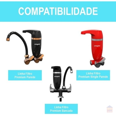 Refil Filtro Água Acqua Premium Blindado Purifica Acquabios