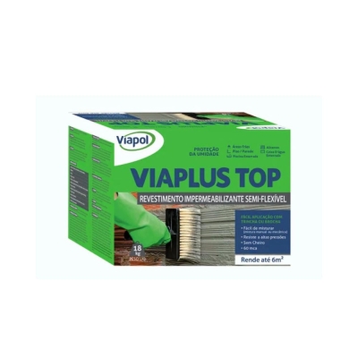 Argamassa Impermeabilizante Semiflexível Viaplus Top Cinza 18kg Viapol