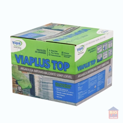 Argamassa Impermeabilizante Semiflexível Viaplus Top Cinza 18kg Viapol