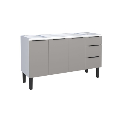 Gabinete em Aço Júpiter 1446mm Cinza Cozimax Pia 150