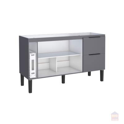 Gabinete Cozinha em Madeira Cisne 144 Cozimax Preto