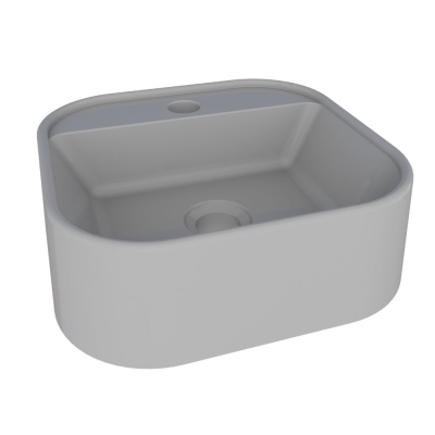 Cuba de Apoio Quadrada Duna 32,7x31,2cm Cinza Cozimax