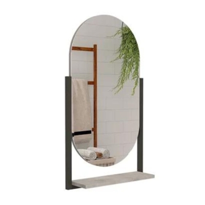 Espelheira Para Banheiro MGM Ori Met Cimento 44x78cm MGM