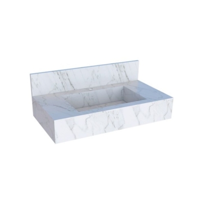 Bancada Banheiro Porcelanato Bergamo 20x80cm Branca Cozimax
