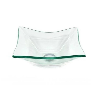 Cuba de Vidro 34x34 Incolor Banheiro Lavabo Vmex