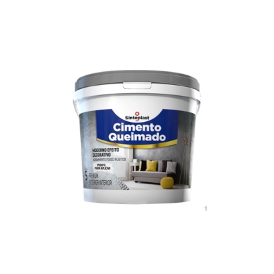 Tinta Cimento Queimado Sinteplast Prata 5kg Sinteplast