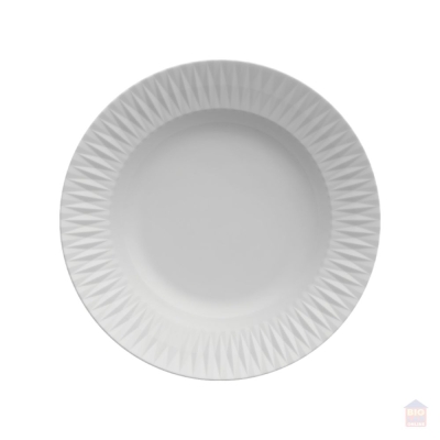 Prato Fundo Porcelana Diamante 23,5 cm Germer Branco