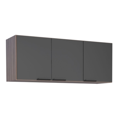 Armário Aéreo Cozinha MDF Flamingo 114cm Preto Cozimax 150