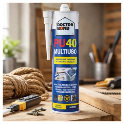 Pu 40 Adesivo Selante Silicone 360g Doctor Bond Preto 