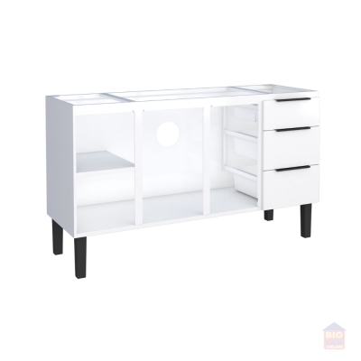 Gabinete Pia em Aço Júpiter 144cm Cozimax Branco
