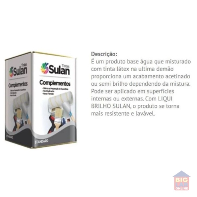 Liqui Brilho Tinta látex Sulan - Lata 3,6L Sulan
