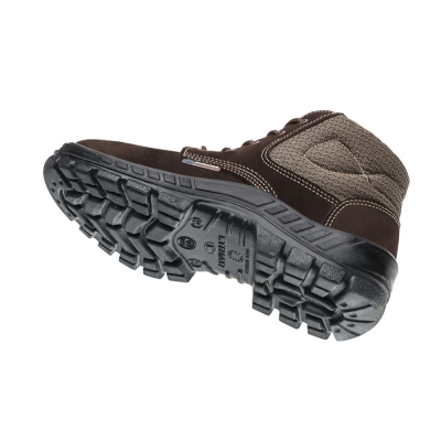 Bota Couro Nubuck Marron Cardaço 42 Bico Plástico