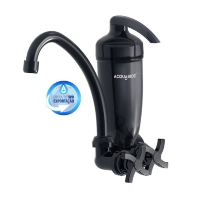 Torneira Filtro Acqua com Bica New Preto Acquabios