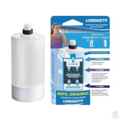 Refil compatível filtros Acquabella e Vitale da Lorenzetti