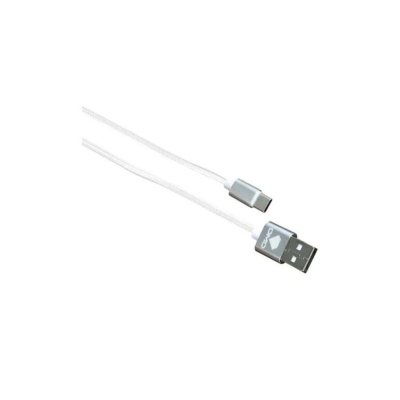 Cabo Usb Usb C 2 Amperes Malha Nylon Reforçado DMD Prata