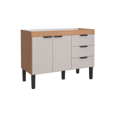 Armário Cozinha Madeira Flamingo Cozimax 1,14m Jequitina Nude