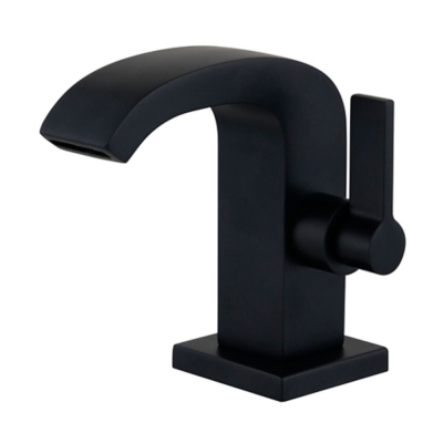 Torneira Banheiro Lavatório Gourmet Bancada Pia Volta 1/4 Square Preto