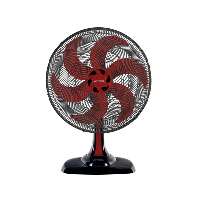 Ventilador Mesa Vermelho Turbo 50cm 6 Pás Oscilante Ventisol
