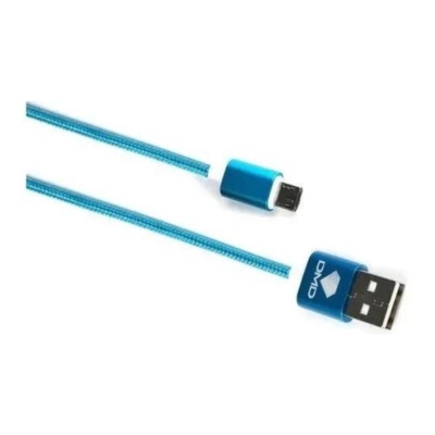 Cabo carregador para celular MICRO USB V8 1,2M Azul - DMD