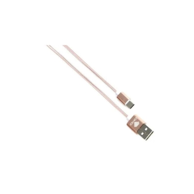 Cabo Usb Usb C 2 Amperes Malha Nylon Reforçado DMD Rosa