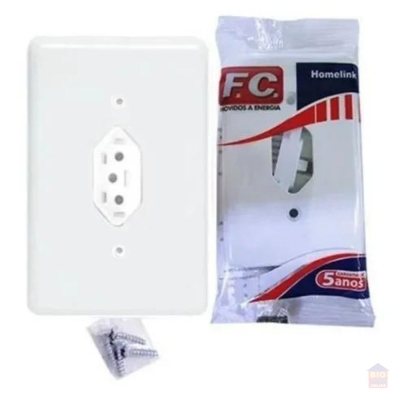 1 Tomada 10A Com Placa Homelink FC