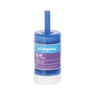 Refil Filtro Purificador de Água ab 40 Rosca Longa Acquabios
