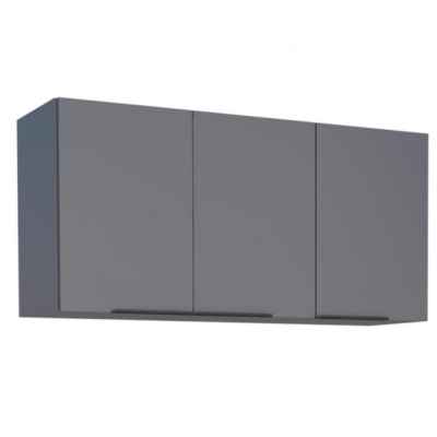 Armário Aéreo de Cozinha 120 Cisne 3 Portas Cozimax Cinza
