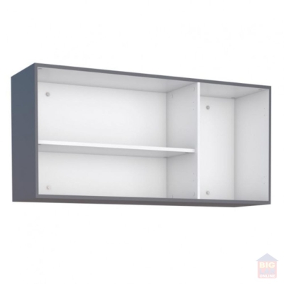 Armário Aéreo de Cozinha 120 Cisne 3 Portas Cozimax Cinza