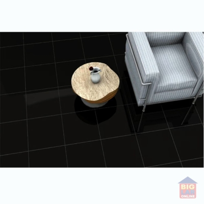 Piso Cerâmico Interno Brilhante Preto 43x43cm Ceral Caixa: 2,06 m²
