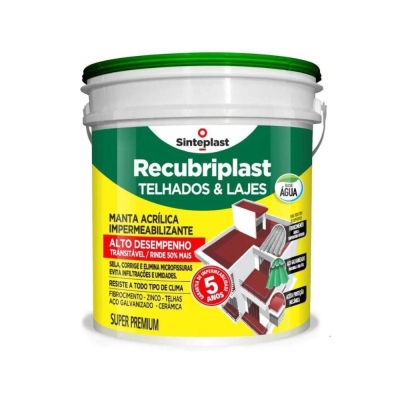 Manta Acrílica Impermeabilizante Telhados/Lajes Branco 20Kg Sinteplast