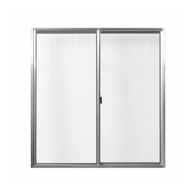 Janela 100X100 2 Folhas Vidro Natural Canelado Líder Slim