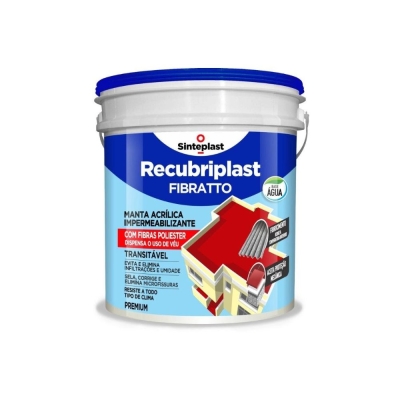 Manta Acrílica Impermeabilizante Fibratto Recubriplast 18 Kg Branco